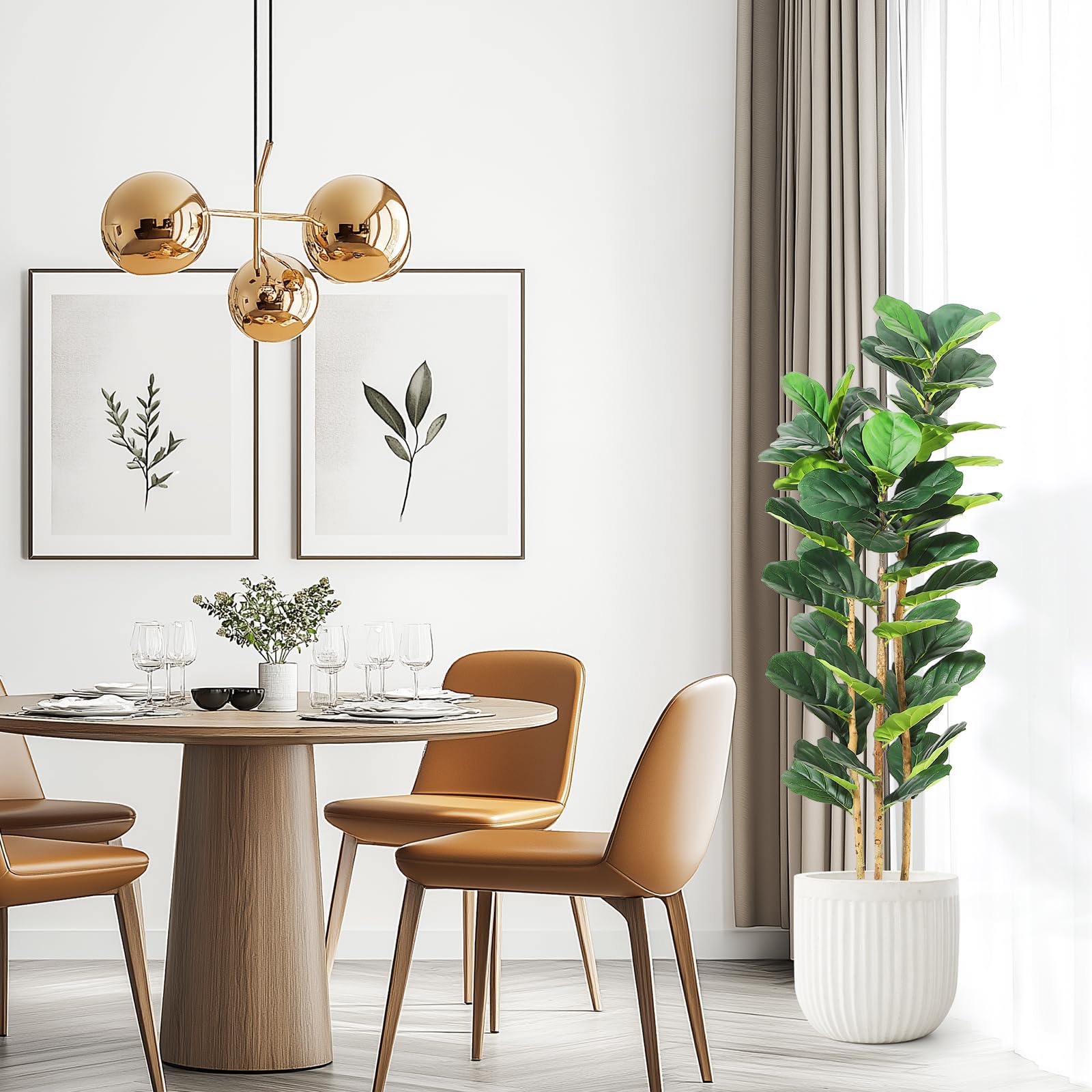 Artificial Fiddle Leaf Fig Tre - đánh giá và giá Rubber Plant Ficus