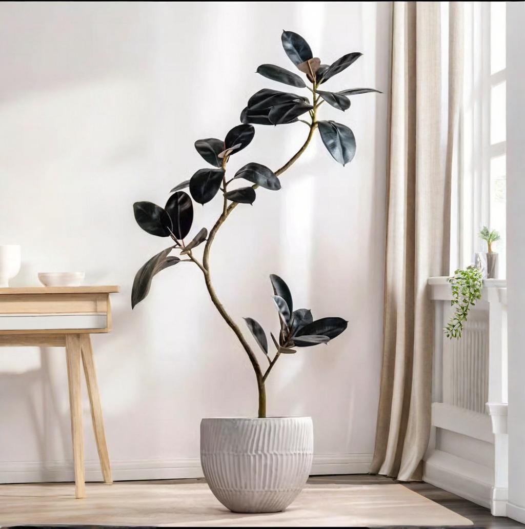 Artificial Plastic Potted Plan - đánh giá và giá Rubber Plant Ficus