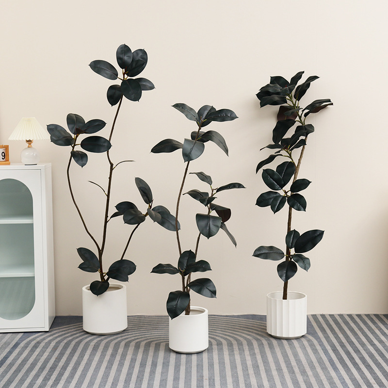 Artificial Plastic Potted Plan - đánh giá và giá Rubber Plant Ficus