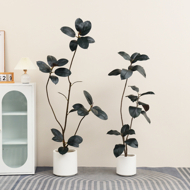 Artificial Plastic Potted Plan - đánh giá và giá Rubber Plant Ficus