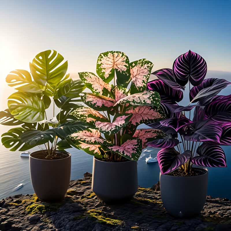 3Pcs Mixed Artificial Plant Se - đánh giá và giá Fiddle Leaf Fig