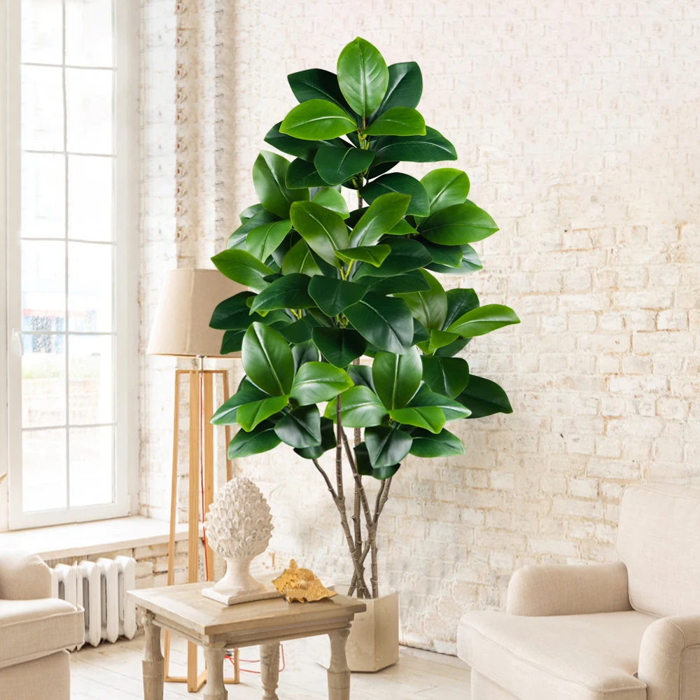 2-4.5FT Artificial Rubber Tree - đánh giá và giá Rubber Plant Ficus